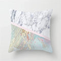 Pink Glitter Letter Flower Geometric Cushion Cover by Axyaa