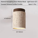 Axyaa Travertine Stone Ceiling Lamp Chandelier for Home Living Room Dining Room