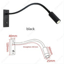 Axyaa Adjustable LED Reading Wall Lamp with Switch for Living Room, Study, Bedroom