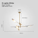 Axyaa Modern Renaissance Gold Black Metal Chandelier Nordic Design Dining Bedroom Light