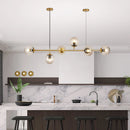 Axyaa Glass Ball Chandelier with LED Tube Bubbles - Industrial Loft Decor
