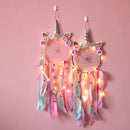 Axyaa Pink Unicorn Dream Catcher for Girls' Kawaii Room Decor & Bedroom Nursery
