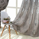 Axyaa European Jacquard Style Gray Curtains: Elegant 20-40% Blackout Drapes for Home Decor