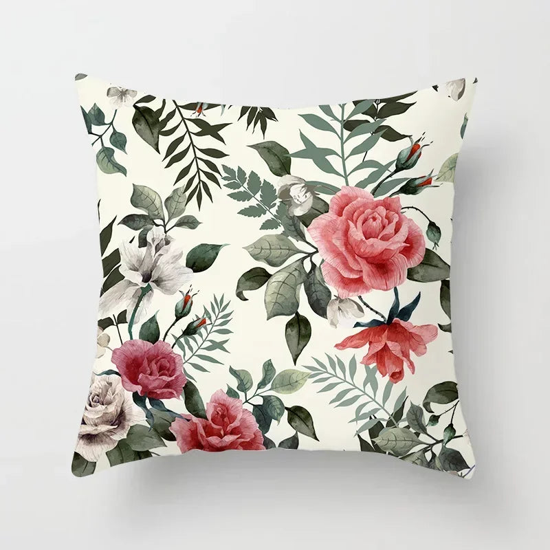 Axyaa Rose Flowers Cushion Cover 45*45cm Home Decor Sofa Car Pillow Cover