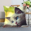 Axyaa Pet Cat Bed Pillowcase - Cute Animal Printed Cushion Cover