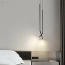 Axyaa Copper LED Pendant Chandelier: Minimalist Indoor Decor Lighting for Living Room