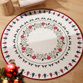 Axyaa Christmas Tree Geometric Print Living Room Rug for Holiday Decoration
