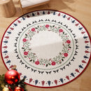 Axyaa Christmas Tree Geometric Print Living Room Rug for Holiday Decoration