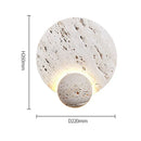 Axyaa White Cave Stone Disk Wall Lamp Modern Design LED Lights