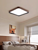Axyaa Walnut LED Ceiling Lamp for Modern Living Room Dining Bedroom Study