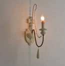 Axyaa Country Style Wooden Bead Wall Sconces for Living Room Lighting