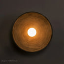 Axyaa Circle Wall Lamp: Retro Japanese Style Bedroom Sconces for Indoor Lighting