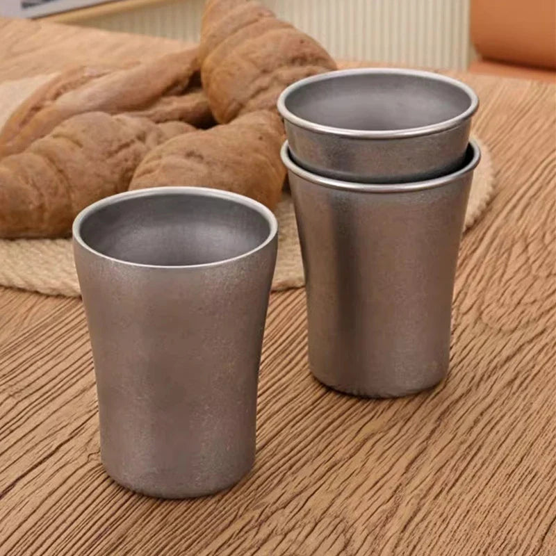 Axyaa Stainless Steel Retro Beer Mug: Double-Layer Coffee Cup for Outdoor Camping