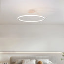 Axyaa Modern LED Round Ring Ceiling Chandelier Aluminum Dimmable Bedroom Light Fixtures