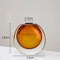 Modern Crystal Vase for Axyaa Home Decor Bouquets and Hydroponics