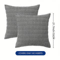 Axyaa Striped Corduroy Throw Pillow Covers - Boho European Style for Home Decor