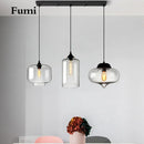 Axyaa Black Glass Cluster Chandelier, Adjustable 3-Light Pendant for Kitchen Island, Dining
