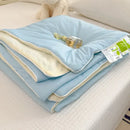 Axyaa Cool Silk Summer Quilt | Solid Color Printing Cool Silk Quilt