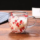 Axya Double Wall Glass Coffee Mug with Handles for Milk, Gifts – Clear High Borosilicate Teacup