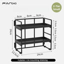 Axyaa Desktop Organizer with Stackable Shelving and Two Storage Trays