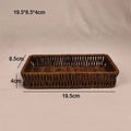 Axyaa Rattan Wicker Serving Baskets: 6 Stylish Handwoven Holders for Cutlery & Utensils