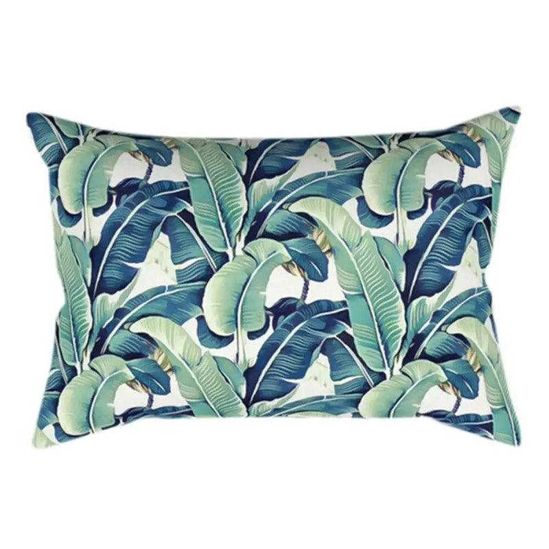 Axyaa Plant Art Polyester Rectangle Cushion Cover - Elegant Home Decor for Living Room Sofa