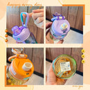 Axyaa Gradient Sports Water Bottle 700ml Tritan with Straw, Portable & Cute for School