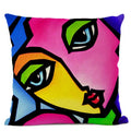 Axyaa European Retro Style Oil Painting Cushion Cover