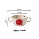 Axyaa Wave Point Rose Ceramic Tableware Set