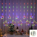 Axyaa Christmas Tree Curtain Lights with Remote - 8 Modes for Home, Party, Garden