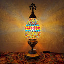 Axyaa Turkish Mosaic Table Lamp Vintage Art Deco Glass Bed Night Light