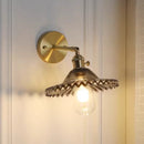 Axyaa Nordic Green LED Wall Lamp Sconce Copper Adjustable Arm for Bedroom and Living Room