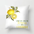 Lemon Pattern Summer Cushion Cover for Sofa Decor by Axyaa