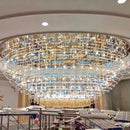 Axyaa Glass Pendant Stair Chandelier for Elegant Villa and Hotel Spaces
