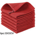 Axyaa Waffle Weave Kitchen Towel Set Absorbent Quick Dry Dishcloth Wash Cloth