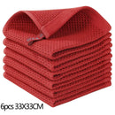 Axyaa Waffle Weave Kitchen Towel Set Absorbent Quick Dry Dishcloth Wash Cloth