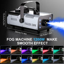 Axyaa 1200W RGB LED Fog Machine Haze Generator Remote Controlled DJ Disco Party