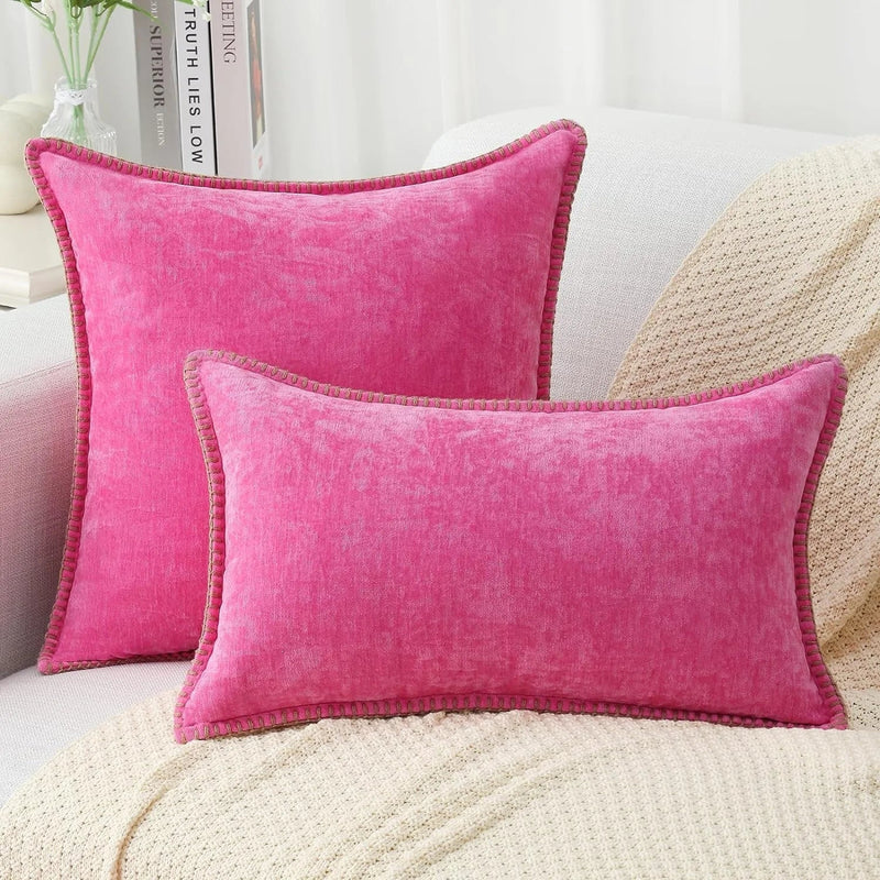 Axyaa Chenille Velvet Pillow Cover for Cozy Home Decor