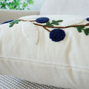 Axyaa Floral Embroidery Cotton Pillowcase - Cojines Decoration for Living Room