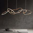 Axyaa Modern Minimalist Gold LED Pendant Light for Living Dining Room