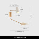 Axyaa Double Head Swing Arm Wall Lamp LED E27 Black/White/Gold Bedroom Living Room
