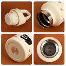 Axyaa Cartoon Cat Dog Pattern Vacuum Insulated Stainless Steel Water Bottle
