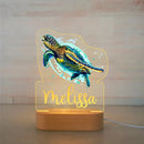 Axyaa Custom Name Children's Animal Night Light - Personalized Acrylic Lamp