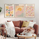 Boho Abstract Butterfly Flower Gallery Wall Art Canvas Print - Axyaa