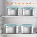 Axyaa 304 Stainless Steel Lunch Box with Sealed Lid - Square Fresh-keeping & Frozen Storage Box