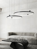 Axyaa Minimalist Annular Pendant Lamp: Italian Style, Designer, Creative, for Living Room, Dining Room