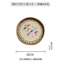 Axyaa Handmade Rattan Shell Tray for Home Decor and Serving