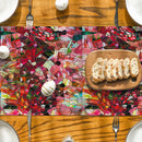 Geometric Color Block Table Runner by Axyaa: Farmhouse Dining Decor, Washable Long Cloth