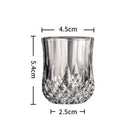 Axyaa Diamond Relief Shot Glass Set - Vintage Whiskey Drinking Tools for Party Bars