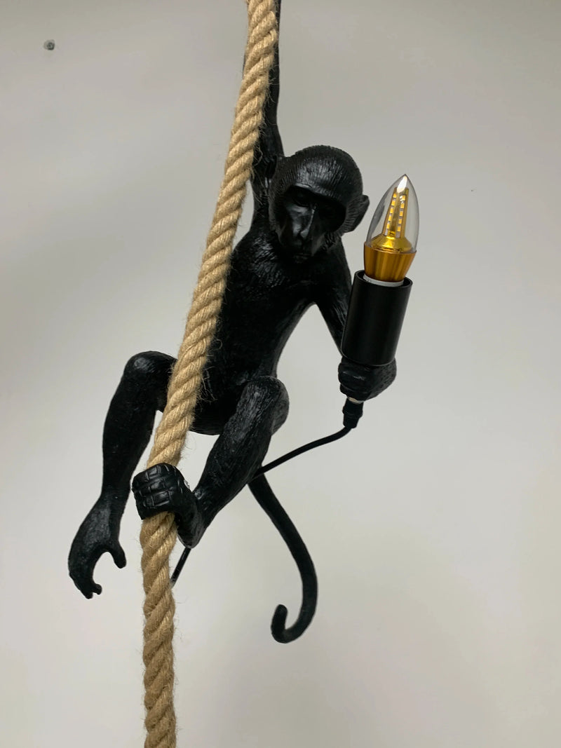 Axyaa Modern Monkey Pendant Light - Resin Animal LED Fixture